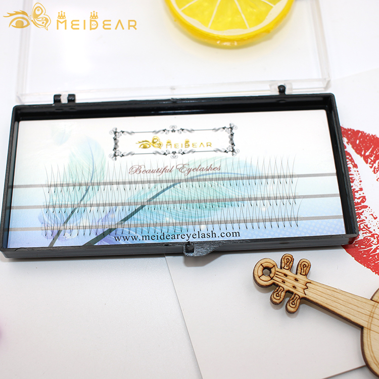 Manufacturer supply light weight natural Curl J B C D  CC pre fans lashes extension with private label